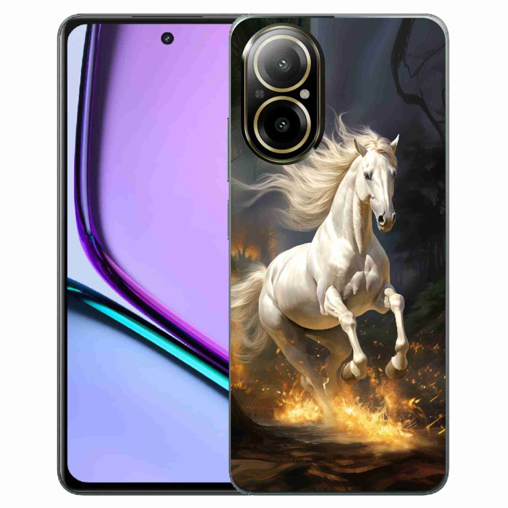 Gelový kryt mmCase na Realme C67 - bílý kůň 2