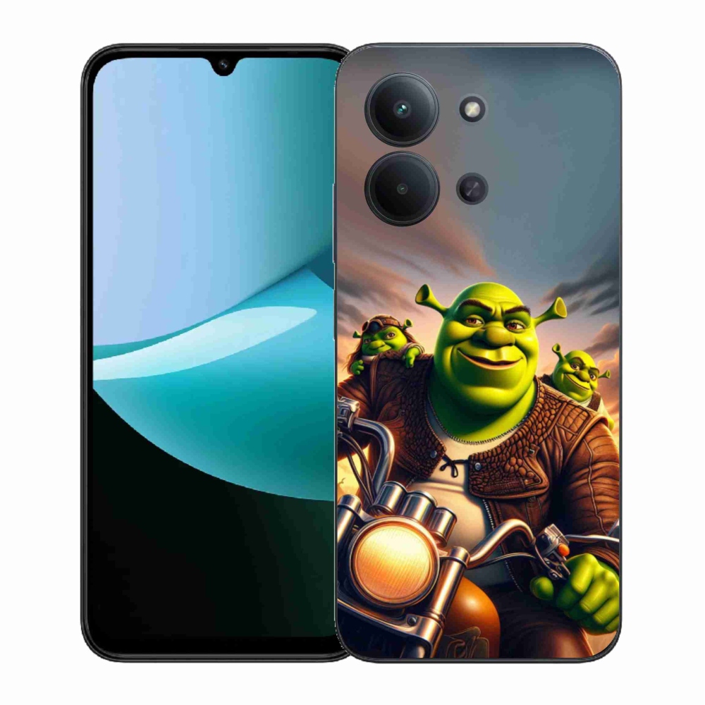 Gelový kryt mmCase na Xiaomi Redmi 15C 4G (171mm)/Poco C85 4G (171mm) - shrek na motorce