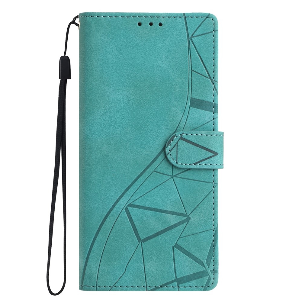 Triangles knížkové pouzdro na Xiaomi 15T Pro - modrozelené