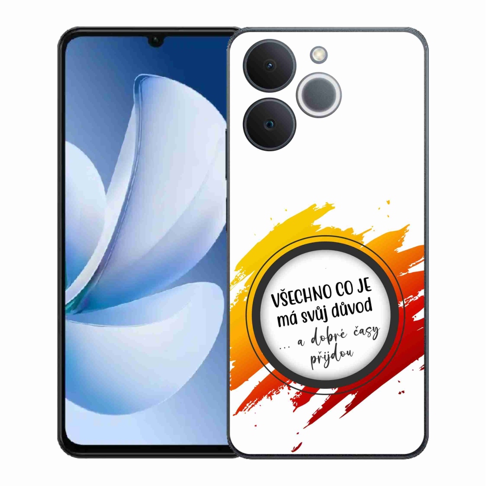 Gelový kryt mmCase na Realme Note 70T - citát 3 bílé pozadí
