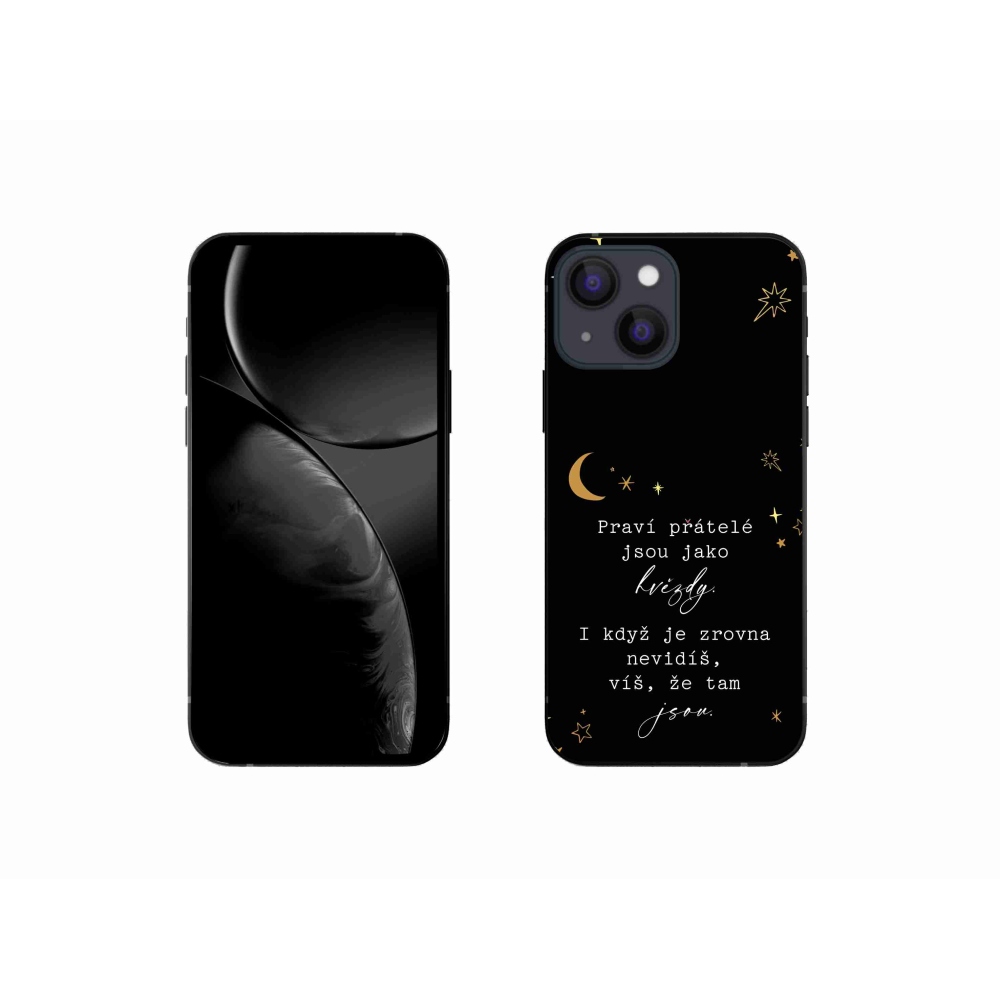 Gelový kryt mmCase na iPhone 13 mini 5.4 - citát 6 černé pozadí