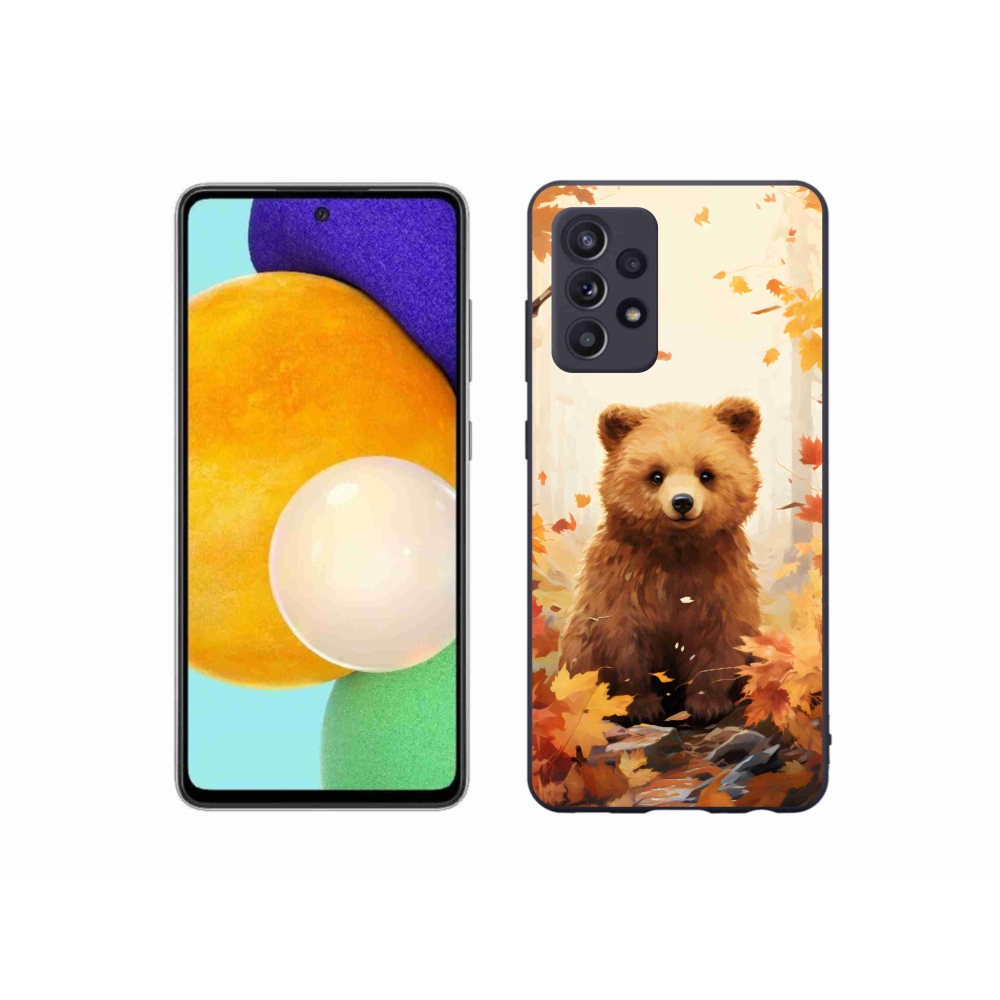 Gelový kryt mmCase na Samsung Galaxy A52/A52 5G - medvěd v lese