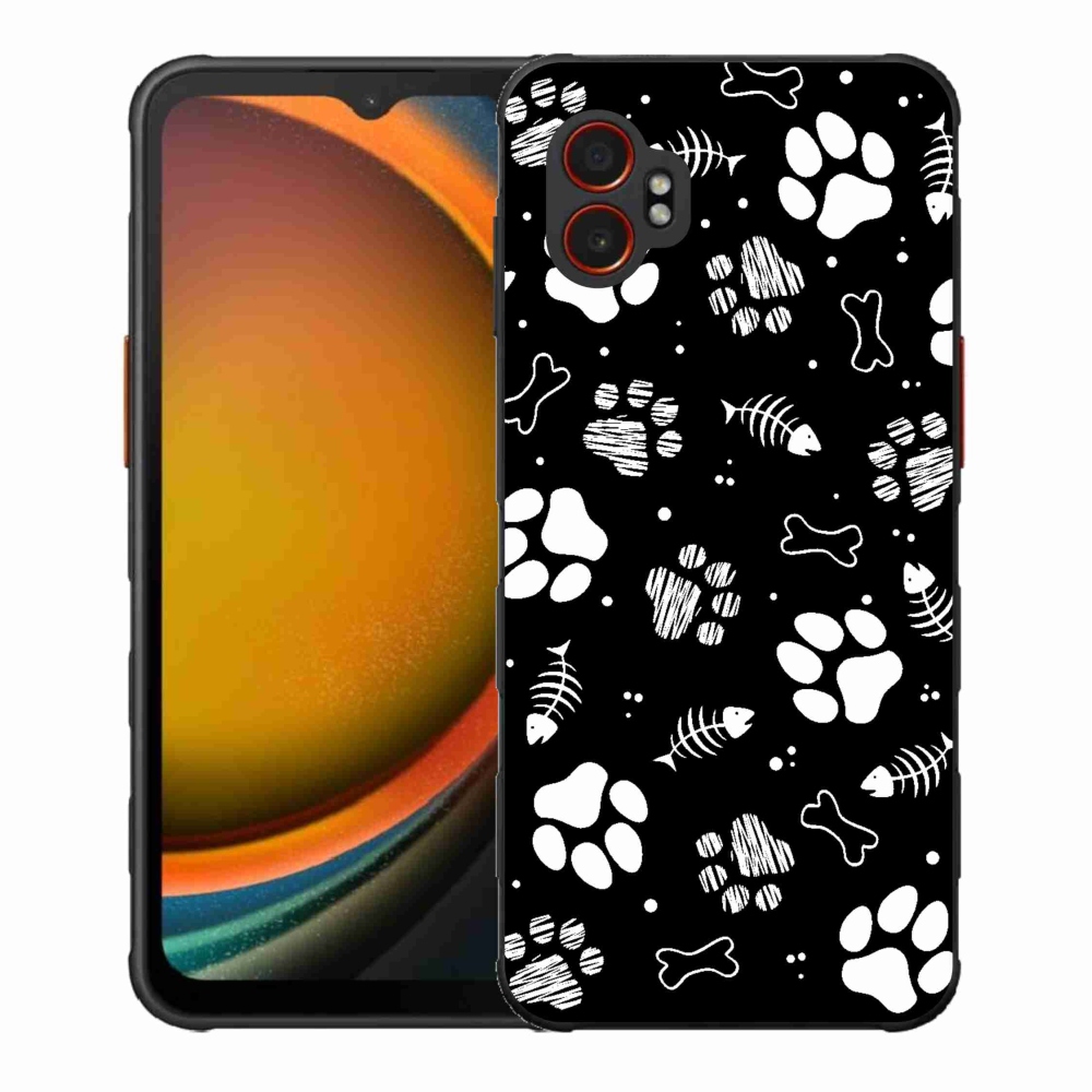 Gelový kryt mmCase na Samsung Galaxy Xcover 7 Pro - psí tlapky