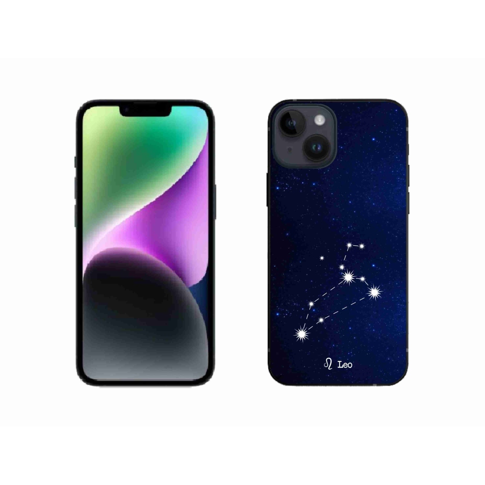 Gelový kryt mmCase na iPhone 14 - souhvězdí Lva