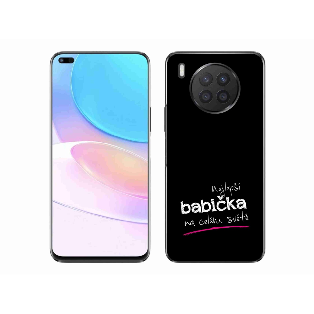 Gelový kryt mmCase na Huawei Nova 8i - nejlepší babička 4 černé pozadí