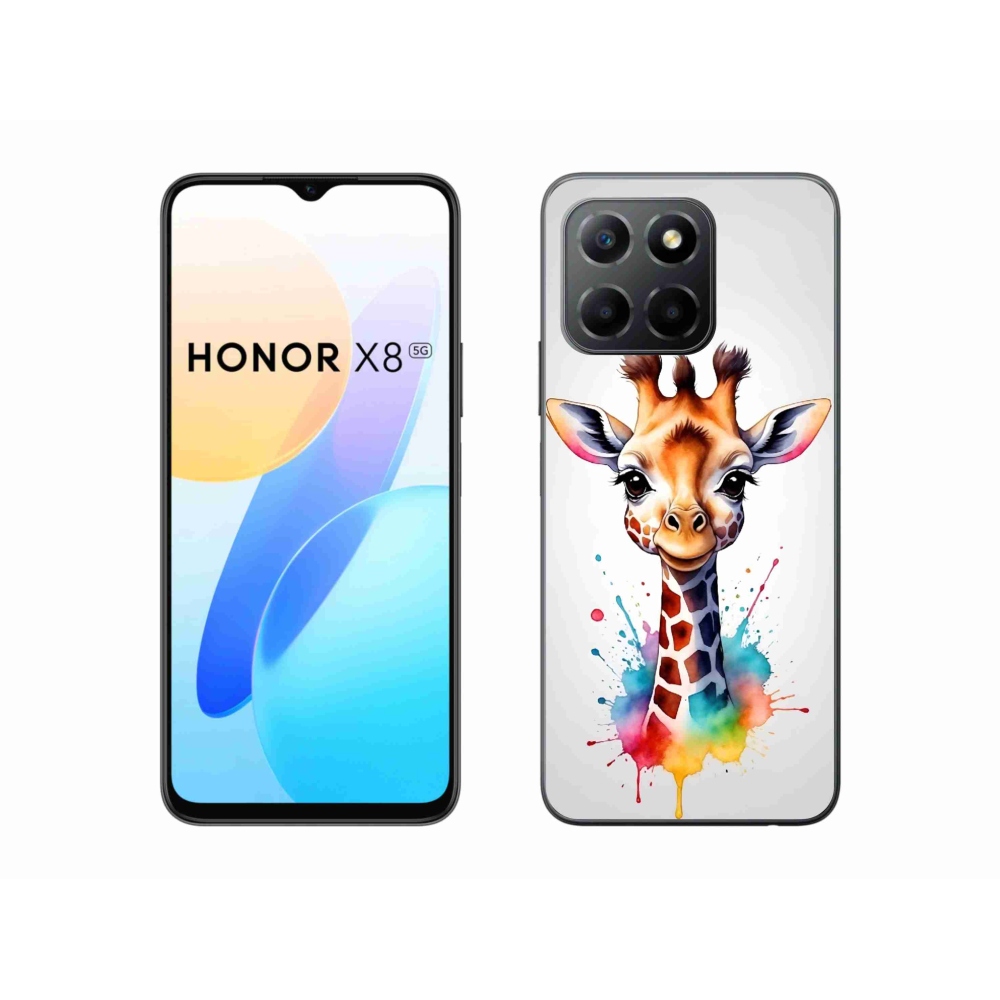 Gelový kryt mmCase na Honor X8 5G - žirafa 1