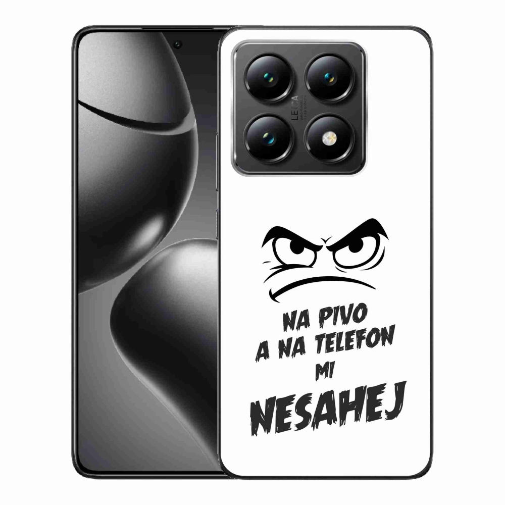 Gelový kryt mmCase na Xiaomi 14T - pivní motiv 2 bílé pozadí