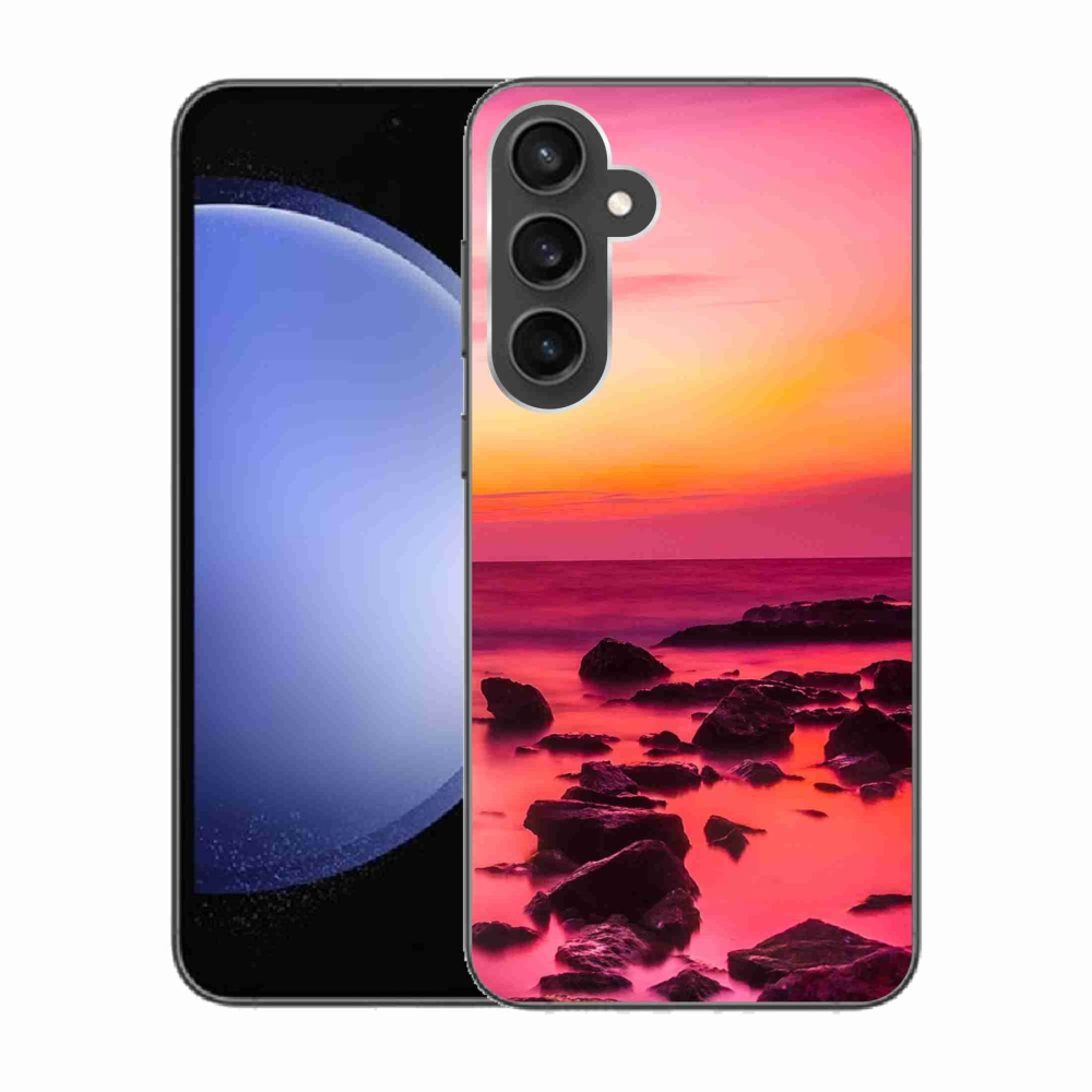 Gelový kryt mmCase na Samsung Galaxy S23 FE - moře a záře