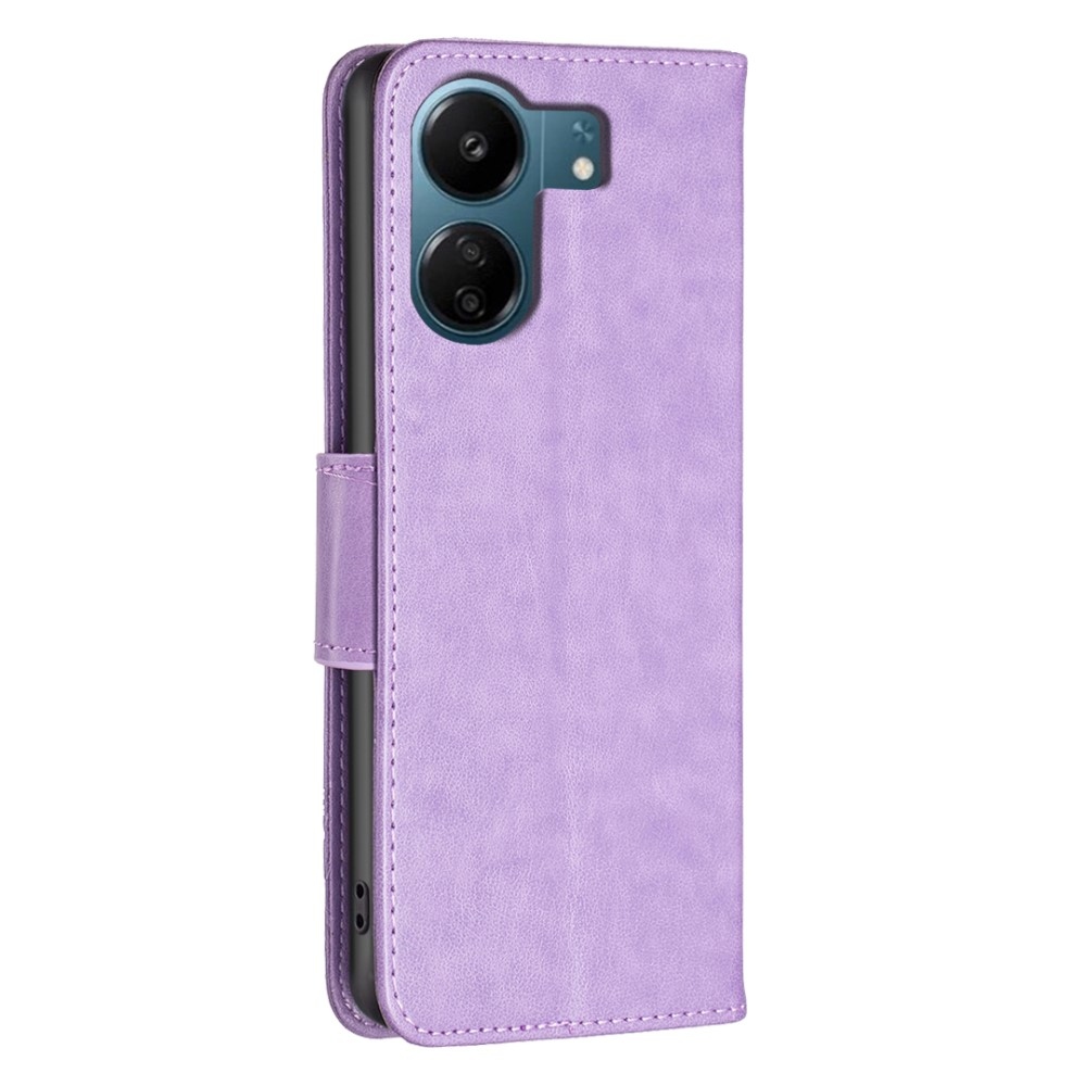 Butterfly knížkové pouzdro na Xiaomi Poco C65/Redmi 13C 4G/5G - světlefialové