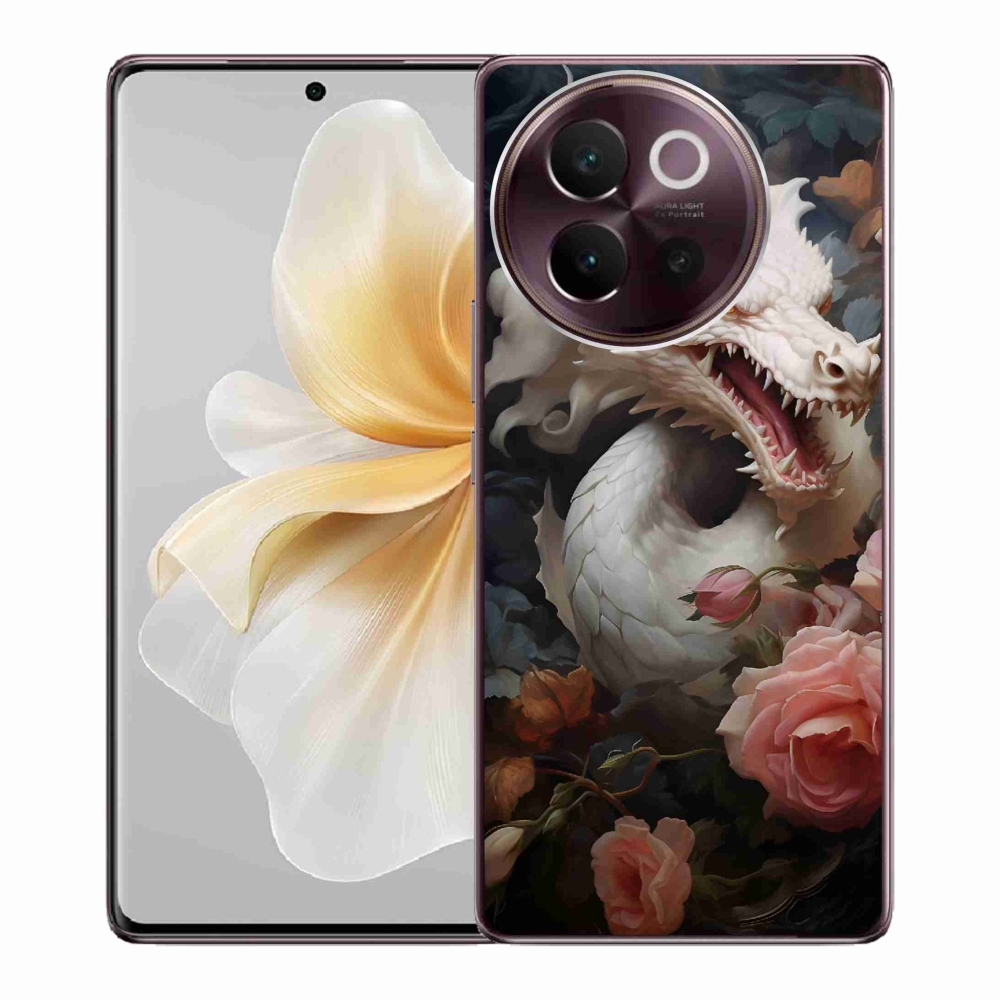 Gelový kryt mmCase na Vivo V40 Lite 5G - bílý drak