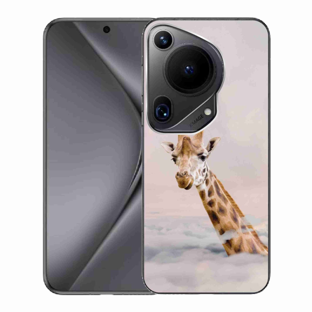 Gelový kryt mmCase na Huawei Pura 70 Ultra - žirafa v oblacích