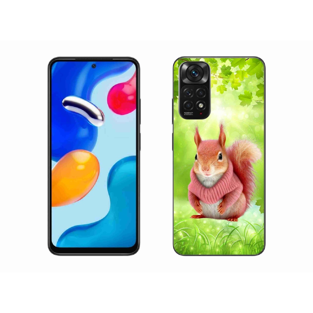 Gelový kryt mmCase na Xiaomi Redmi Note 11S 4G - veverka ve svetru