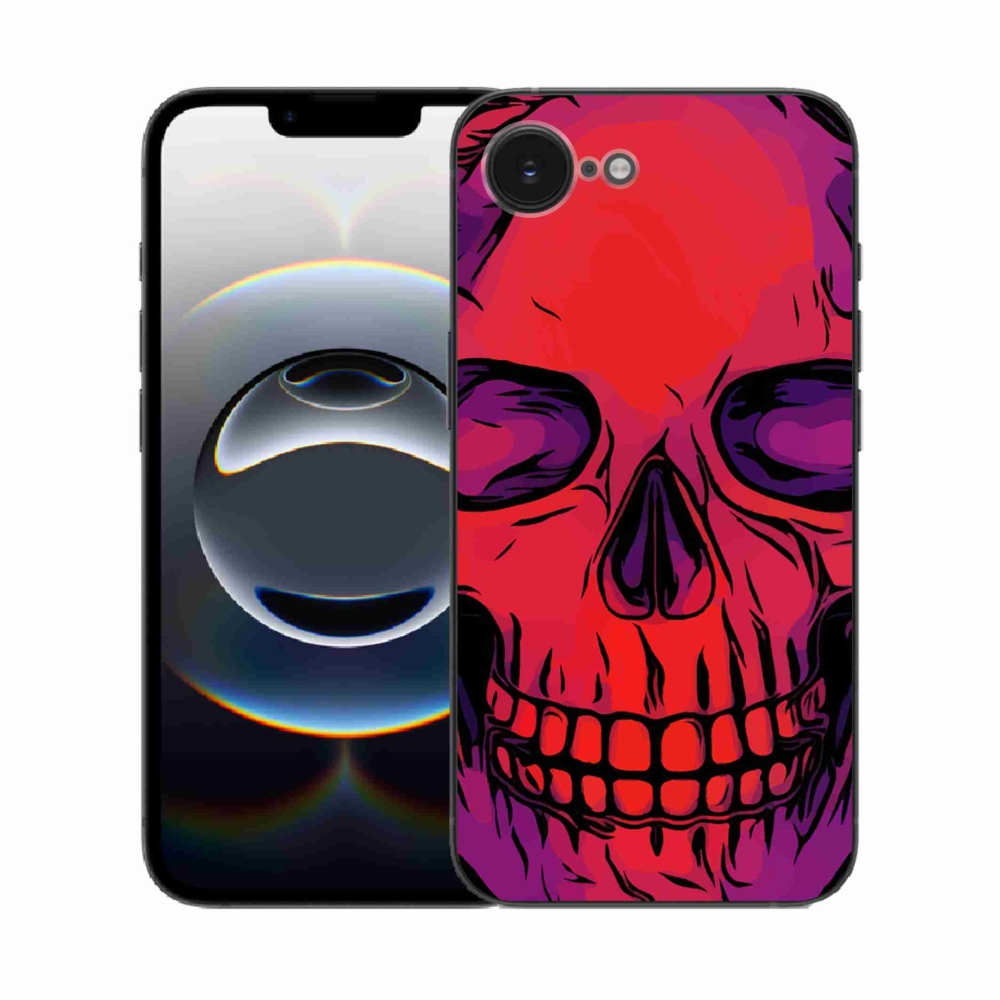 Gelový kryt mmCase na iPhone 16e - lebka