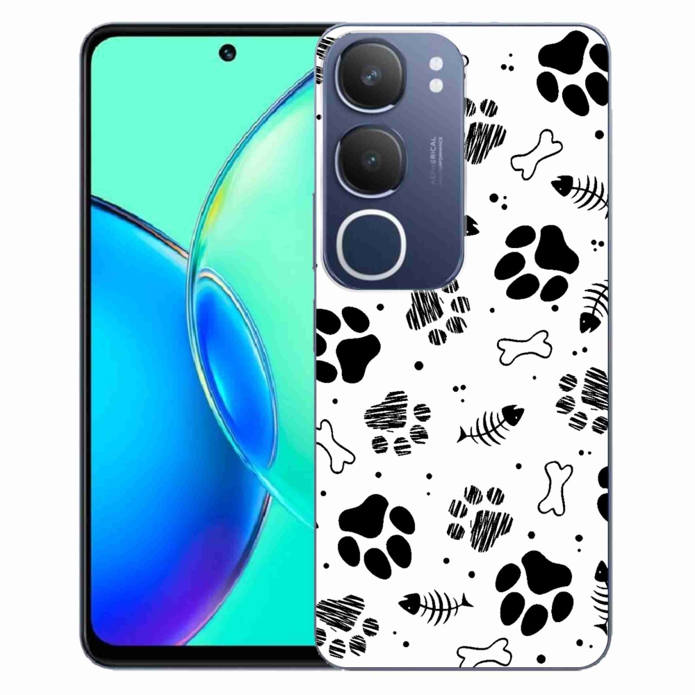 Gelový kryt mmCase na Vivo Y19s - psí tlapky 1