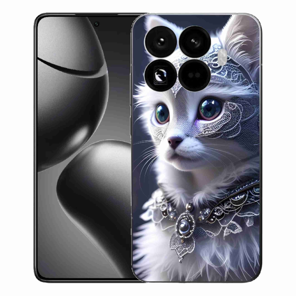 Gelový kryt mmCase na Xiaomi 15T Pro - bílá kočka