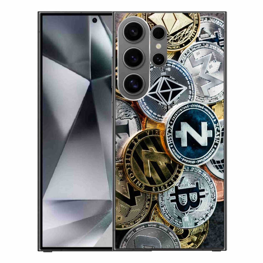 Gelový kryt mmCase na Samsung Galaxy S24 Ultra - kryptoměny