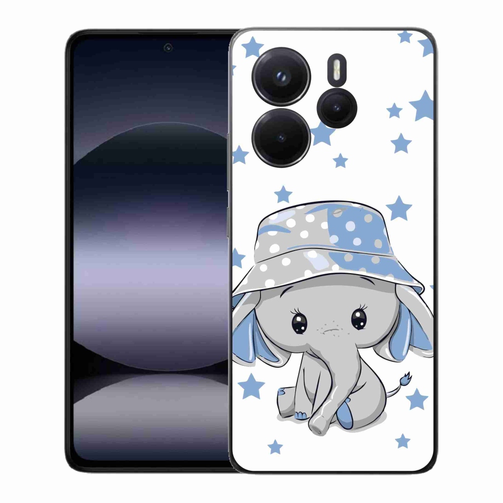 Gelový kryt mmCase na Xiaomi Redmi Note 14 - modrý slon