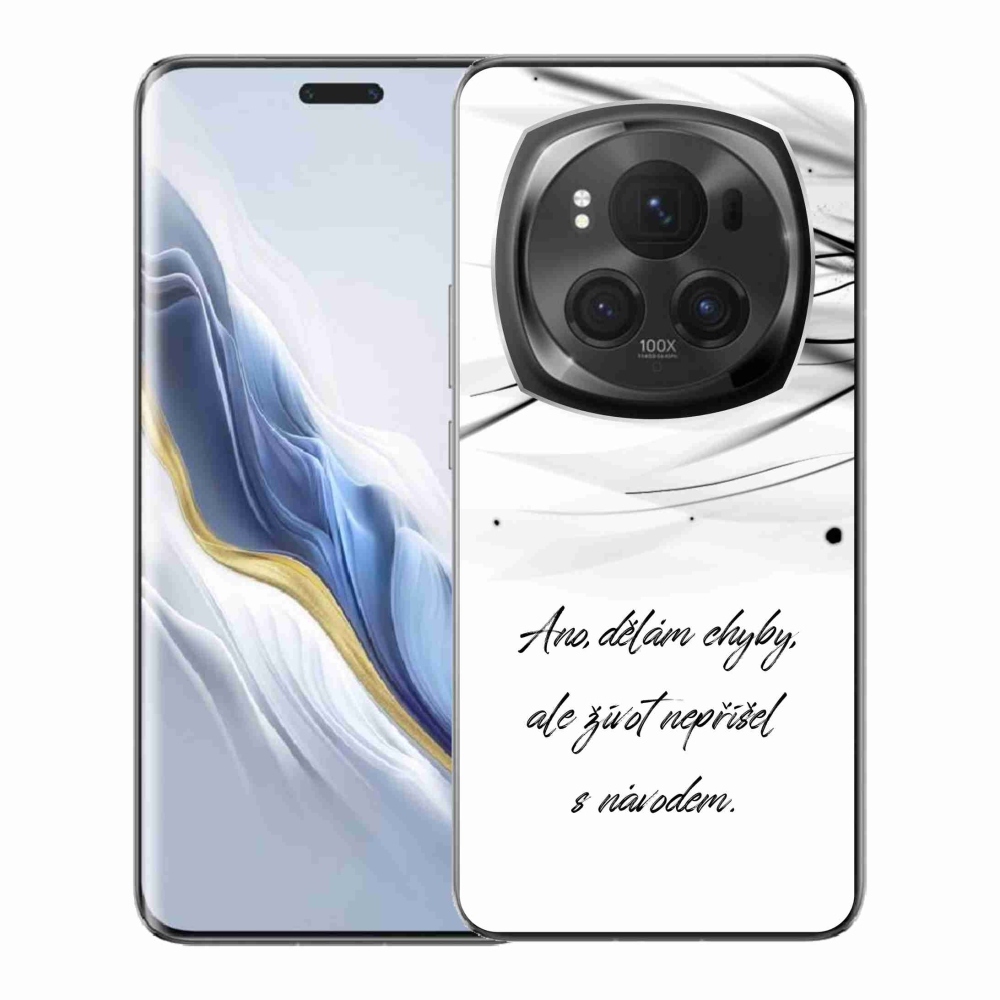 Gelový kryt mmCase na Honor Magic 6 Pro 5G - citát bílé pozadí