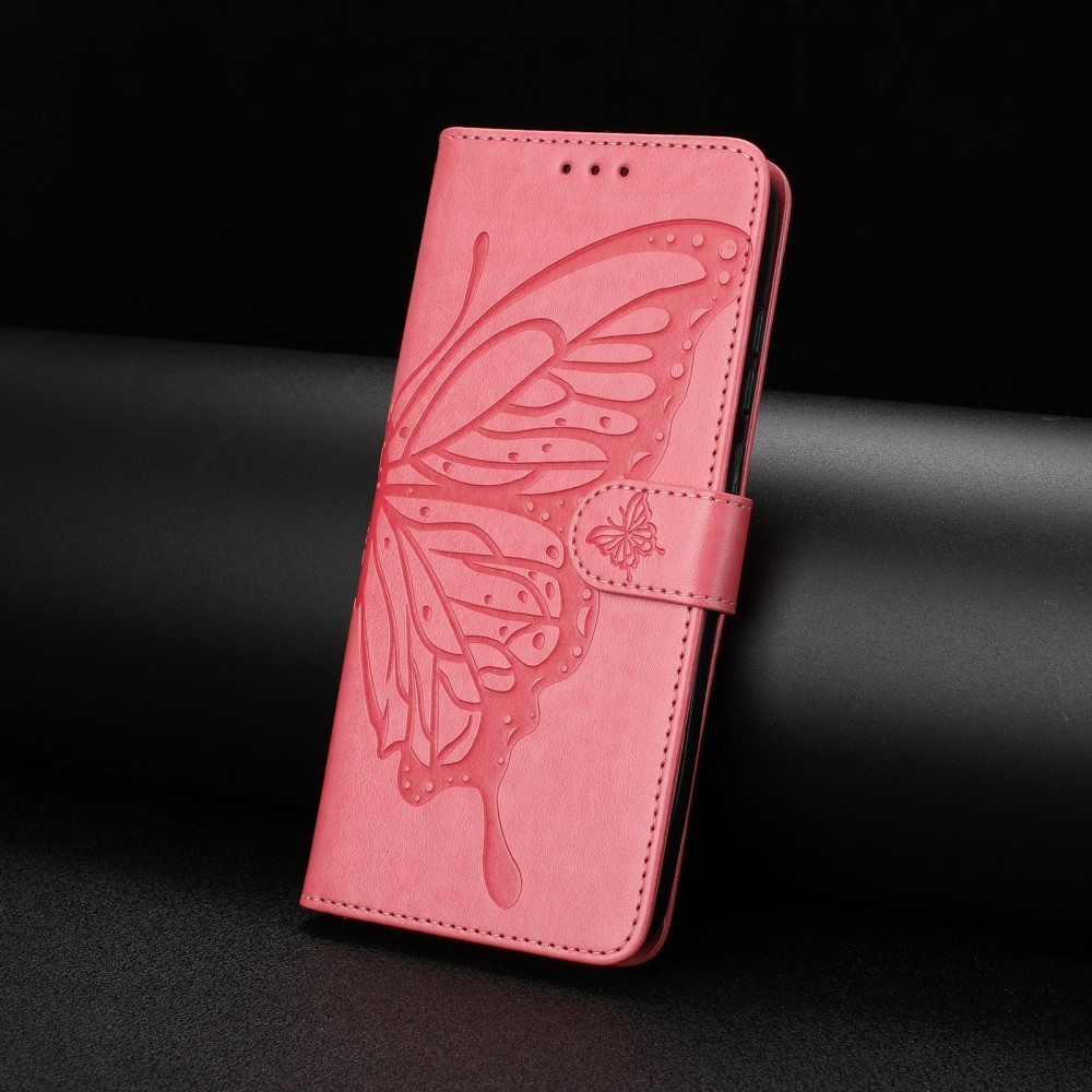 Floral Butterfly knížkové pouzdro na Xiaomi Redmi A5 (171.7x77.8x8.3mm) - rose