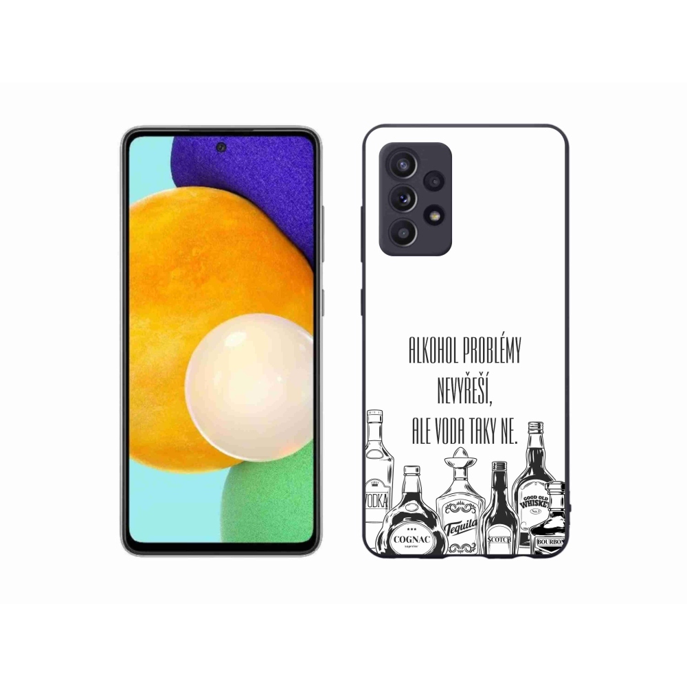 Gelový kryt mmCase na Samsung Galaxy A52/A52 5G - vtipný text bílé pozadí