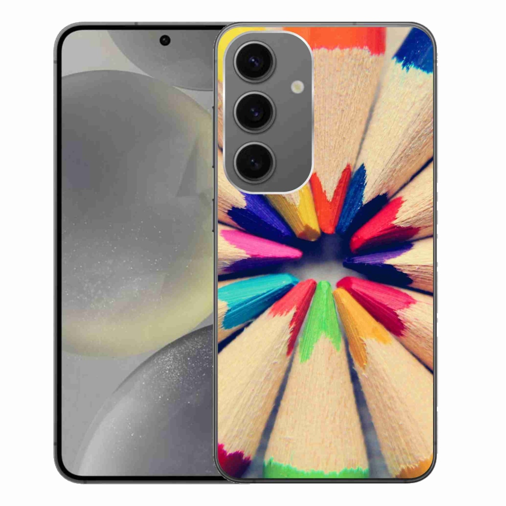 Gelový kryt mmCase na Samsung Galaxy S24+ - pastelky 