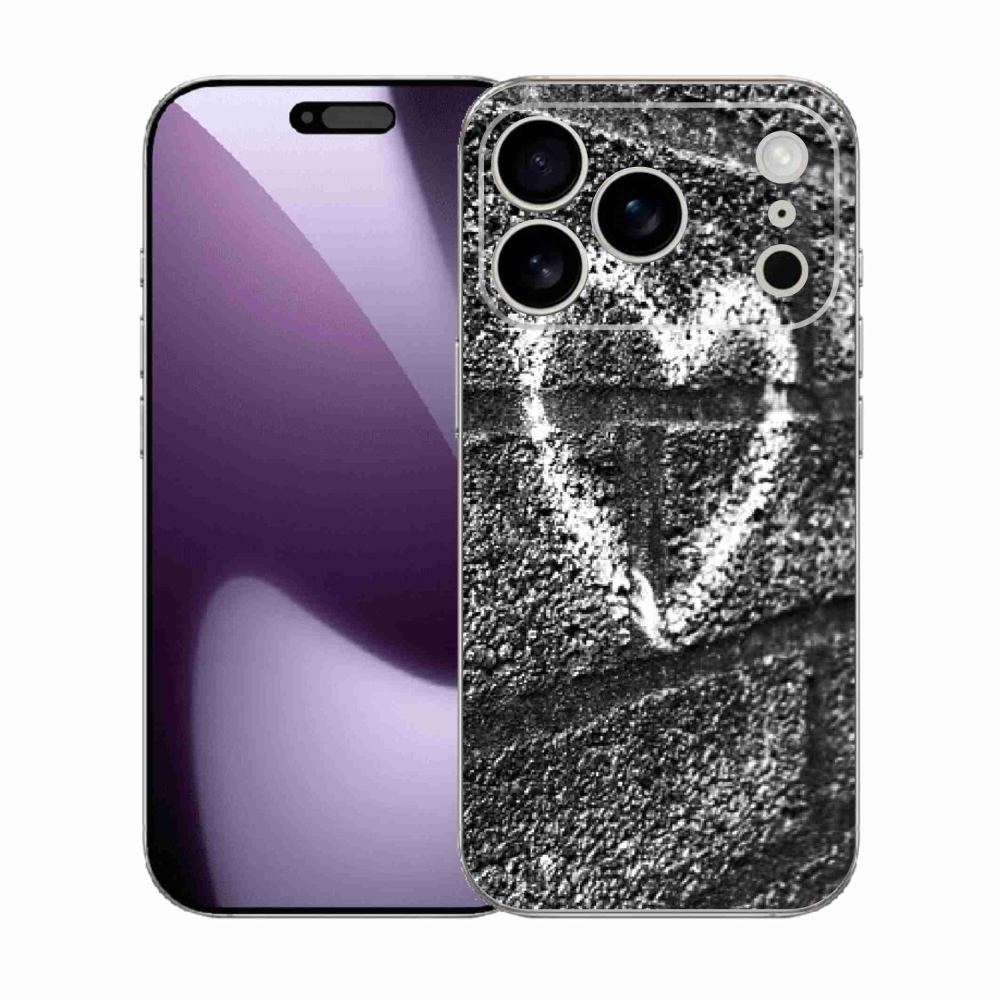 Gelový kryt mmCase na iPhone 17 Pro - srdce na zdi