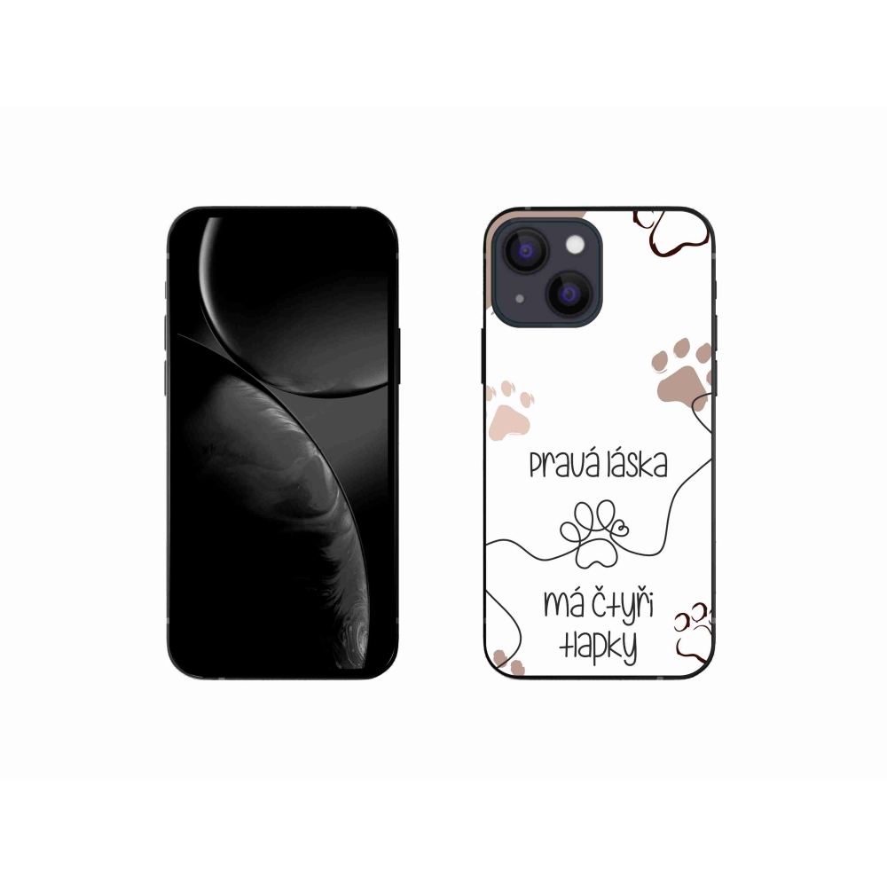 Gelový kryt mmCase na iPhone 13 mini 5.4 - psí motiv 1 bílé pozadí