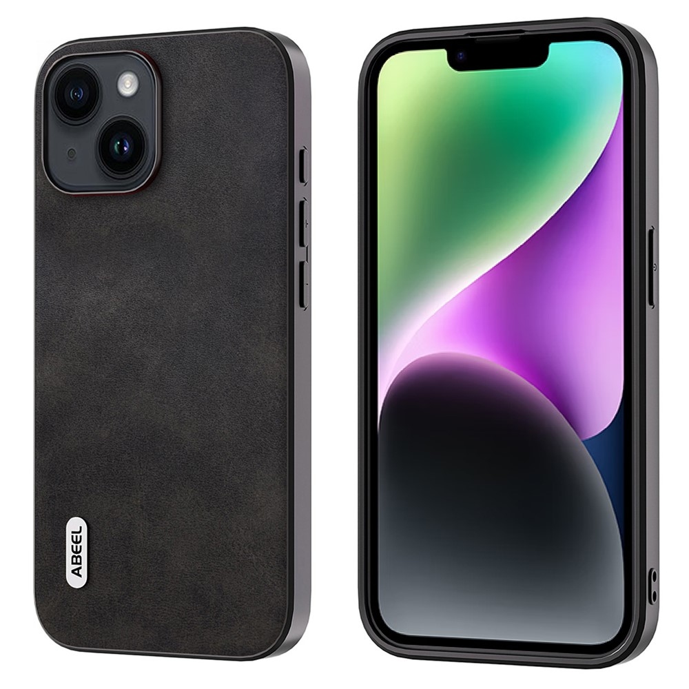 ABEEL gelový obal s pevnými zády na iPhone 15 - černý