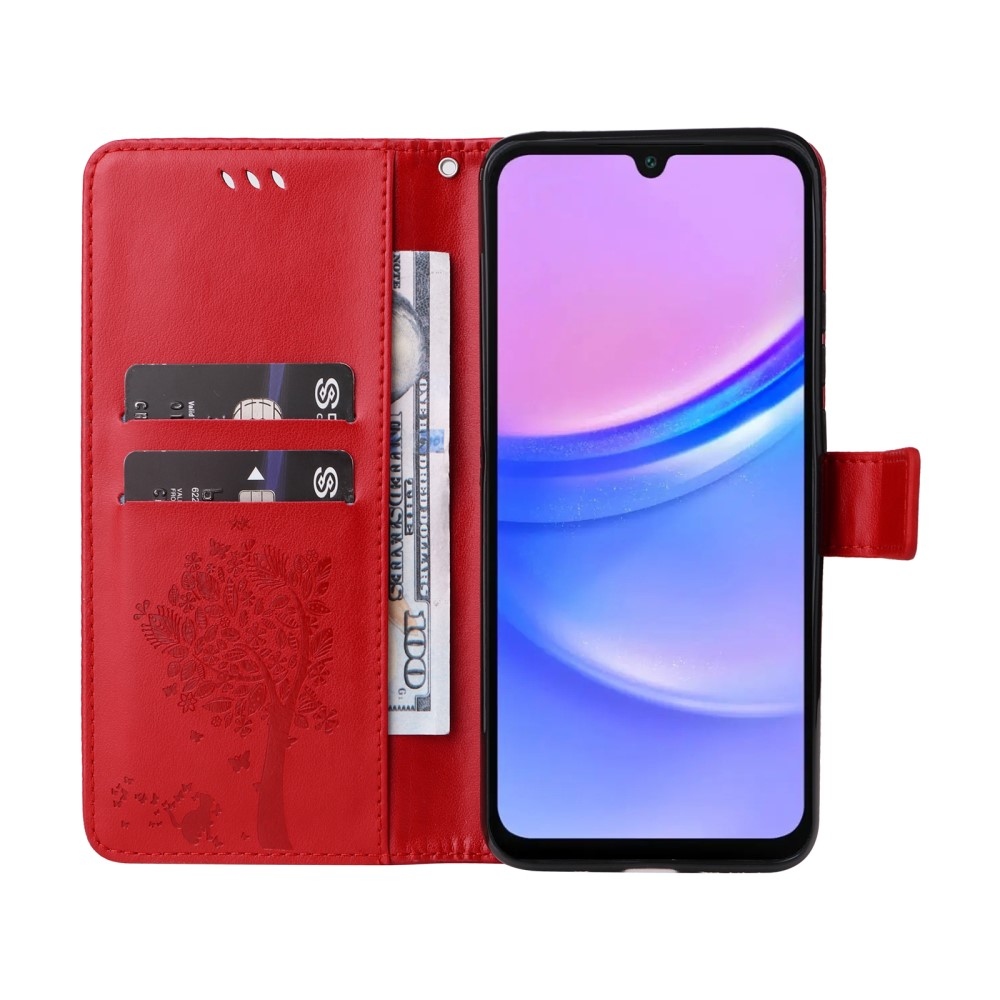 Trees knížkové pouzdro na Samsung Galaxy A16 4G/5G/A26 5G - červené