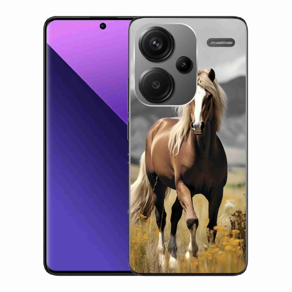 Gelový kryt mmCase na Xiaomi Redmi Note 13 Pro+ 5G - hnědý kůň 1
