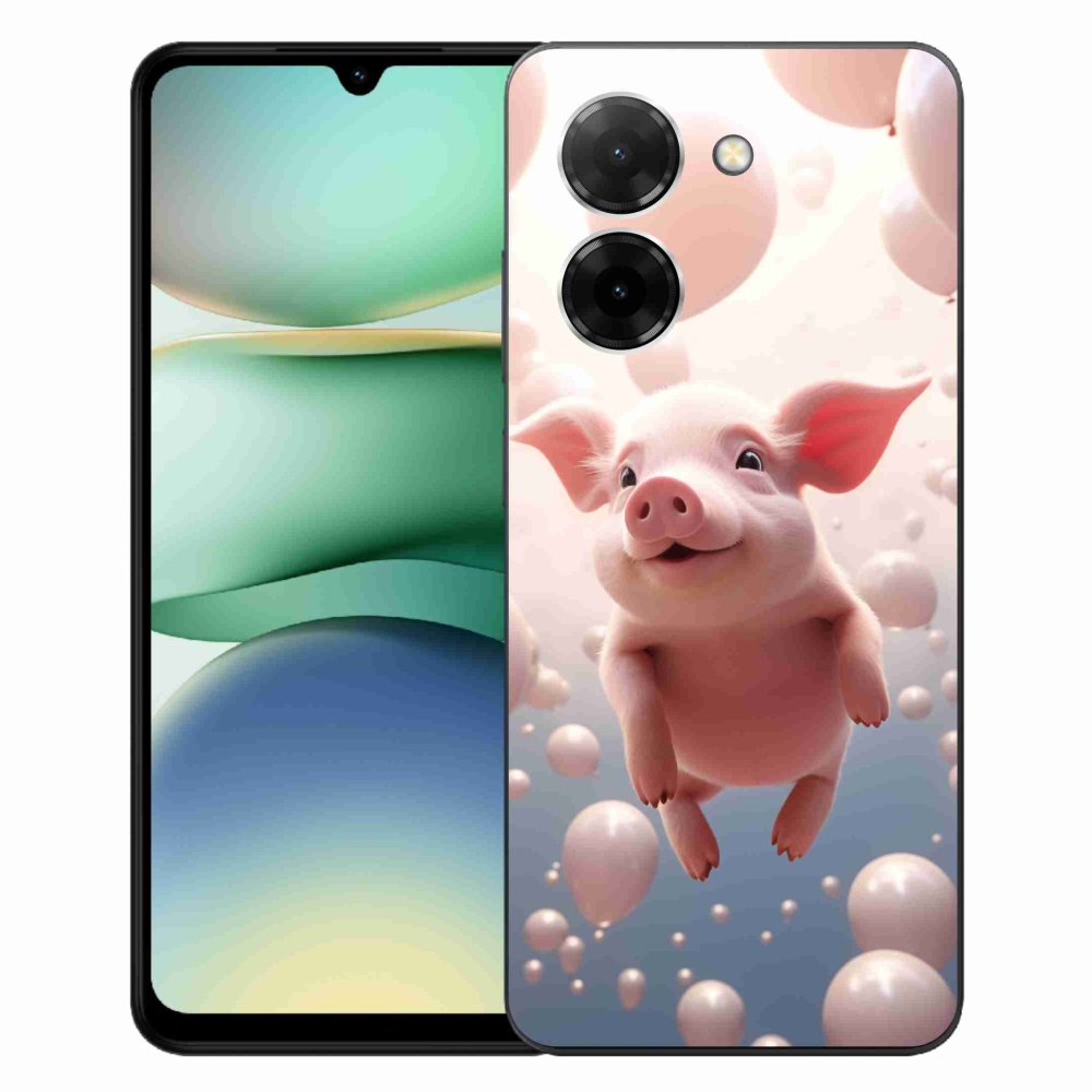 Gelový kryt mmCase na Xiaomi Redmi A5 (171.7x77.8x8.3mm) - prasátko s balónky