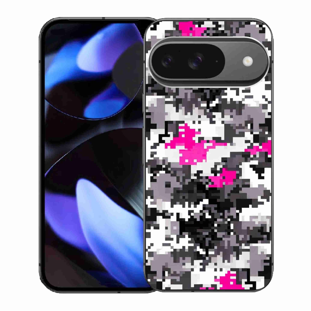 Gelový kryt mmCase na Google Pixel 9/9 Pro - maskáčový vzor 4