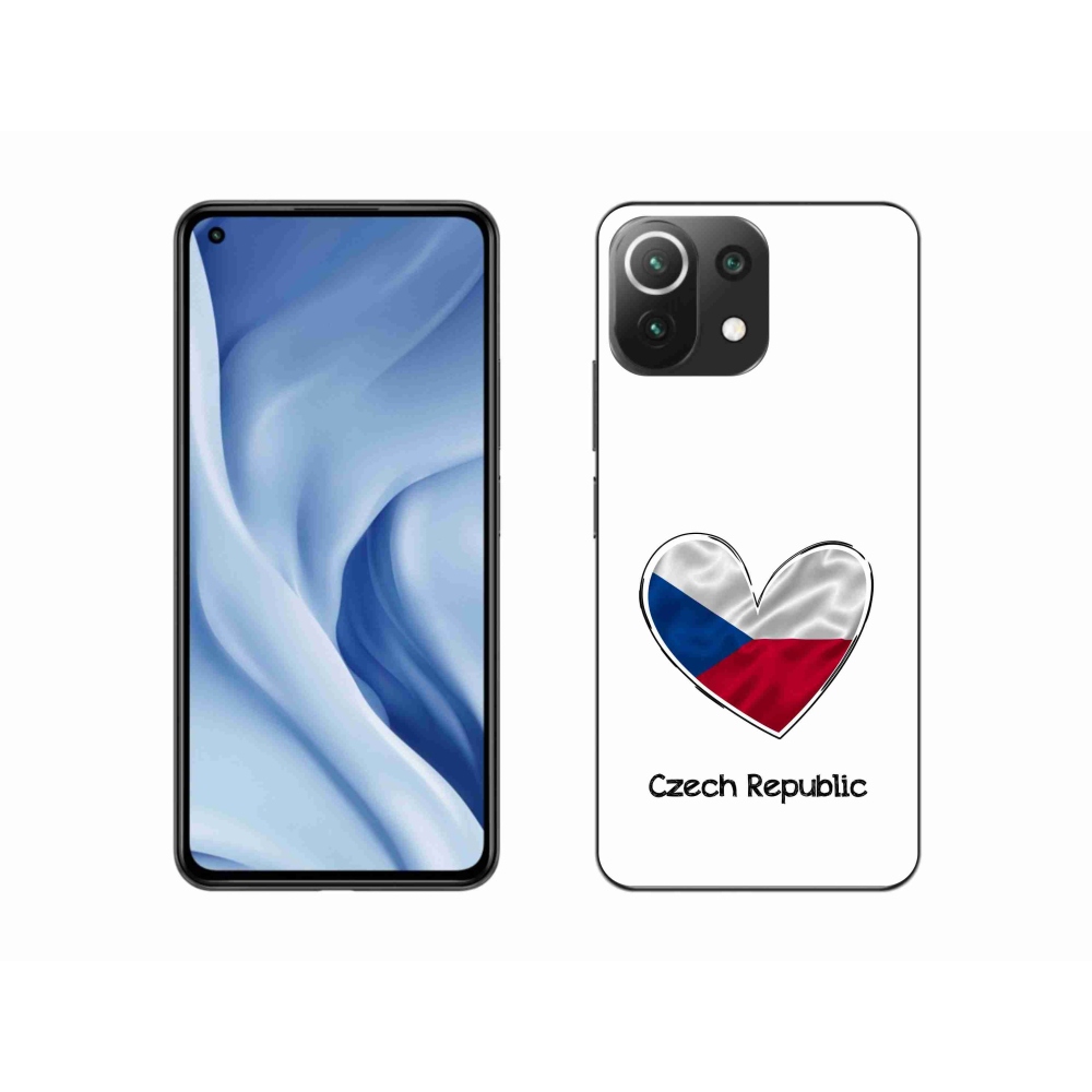 Gelový kryt mmCase na Xiaomi Mi 11 Lite 4G/5G - vlajka srdce bílé pozadí