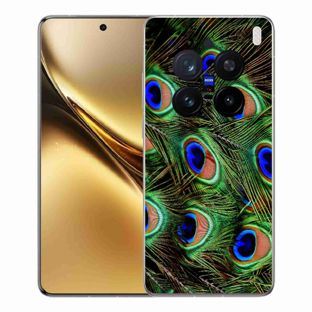 Gelový kryt mmCase na Vivo X200 Pro 5G - paví peří
