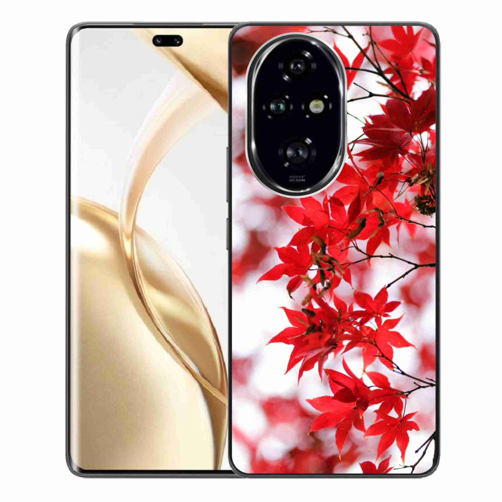 Gelový kryt mmCase na Honor 200 Pro 5G - červené listy