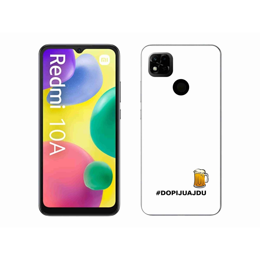 Gelový kryt mmCase na Xiaomi Redmi 10A - pivní motiv 1 bílé pozadí