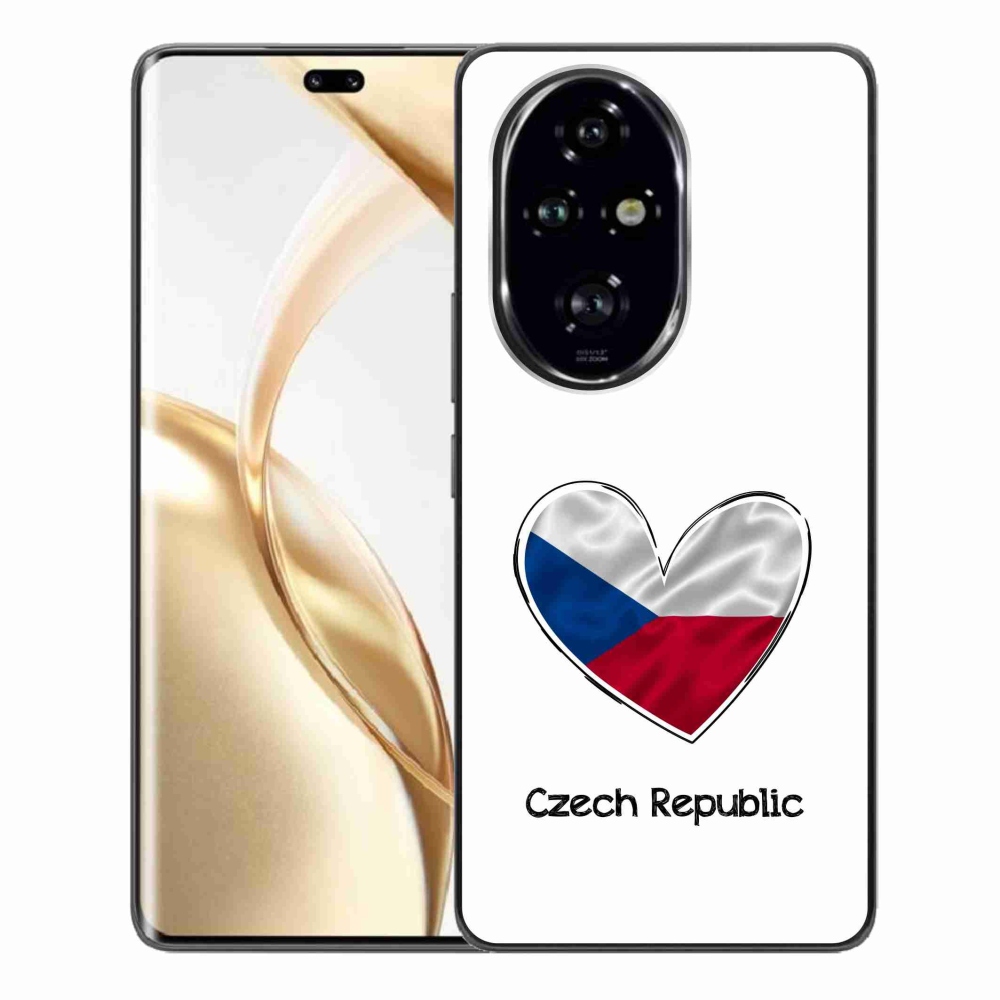 Gelový kryt mmCase na Honor 200 Pro 5G - vlajka srdce bílé pozadí