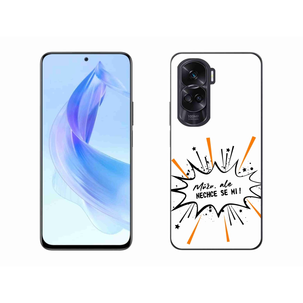Gelový kryt mmCase na Honor 90 Lite - vtipný text 11 bílé pozadí