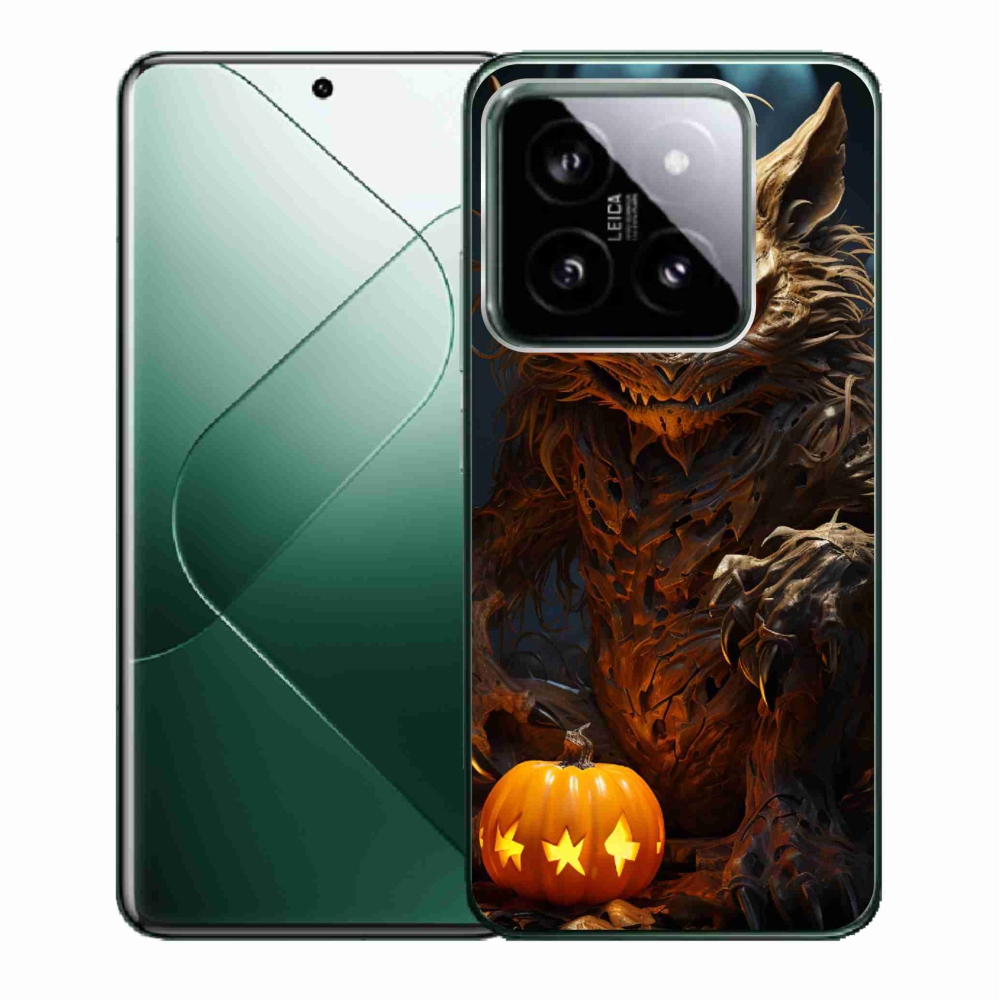 Gelový kryt mmCase na Xiaomi 14 - halloweenská příšera