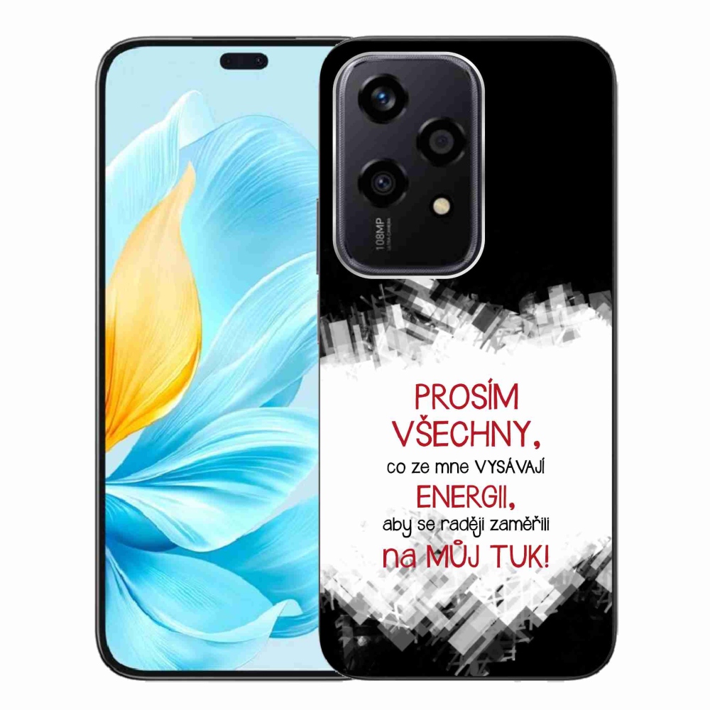 Gelový kryt mmCase na Honor 200 Lite 5G - vtipný text 1 červený