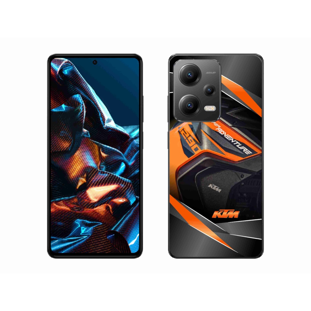 Gelový kryt mmCase na Xiaomi Redmi Note 12 Pro 5G - motorka ktm