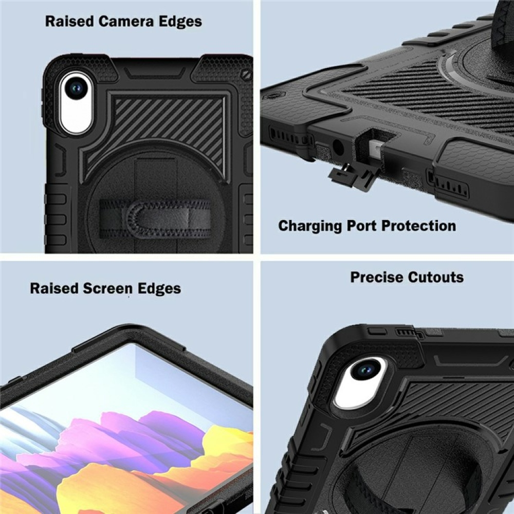 Strape odolný kryt s úchopem na ruku a popruhem na Xiaomi Redmi Pad 2 - černý