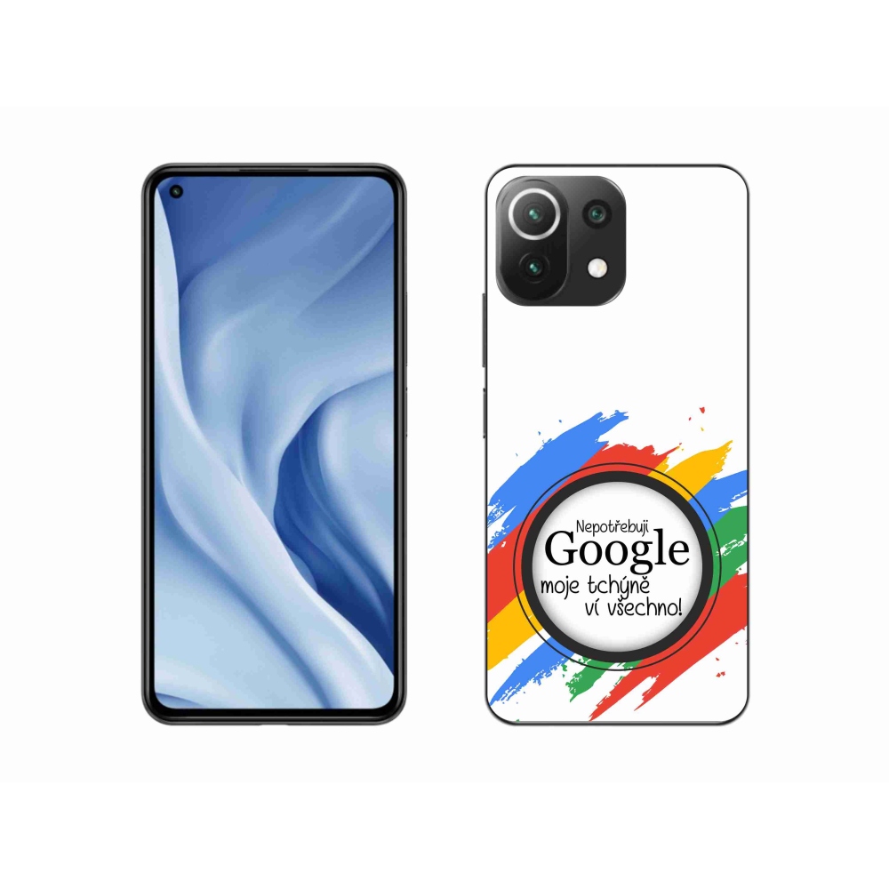 Gelový kryt mmCase na Xiaomi 11 Lite 5G NE - tchýně ví všechno bílé pozadí