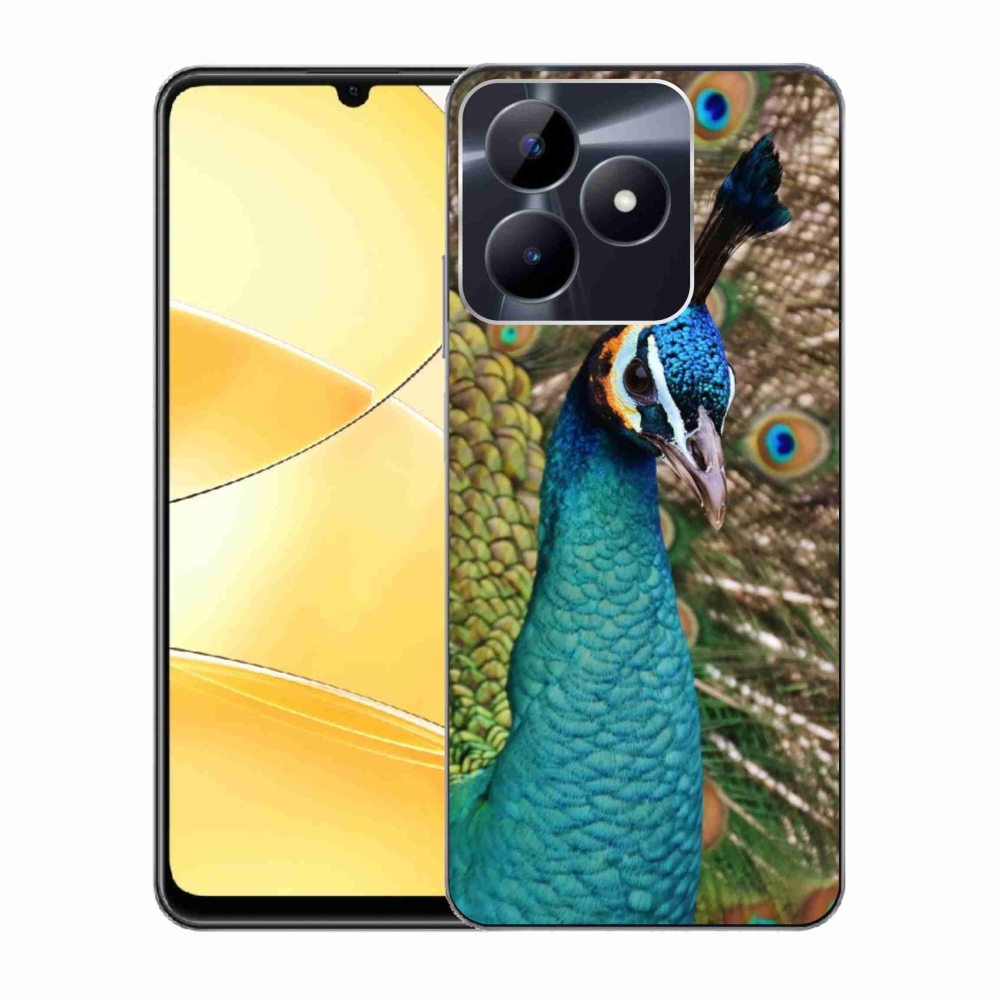 Gelový kryt mmCase na Realme C51/C53 - páv