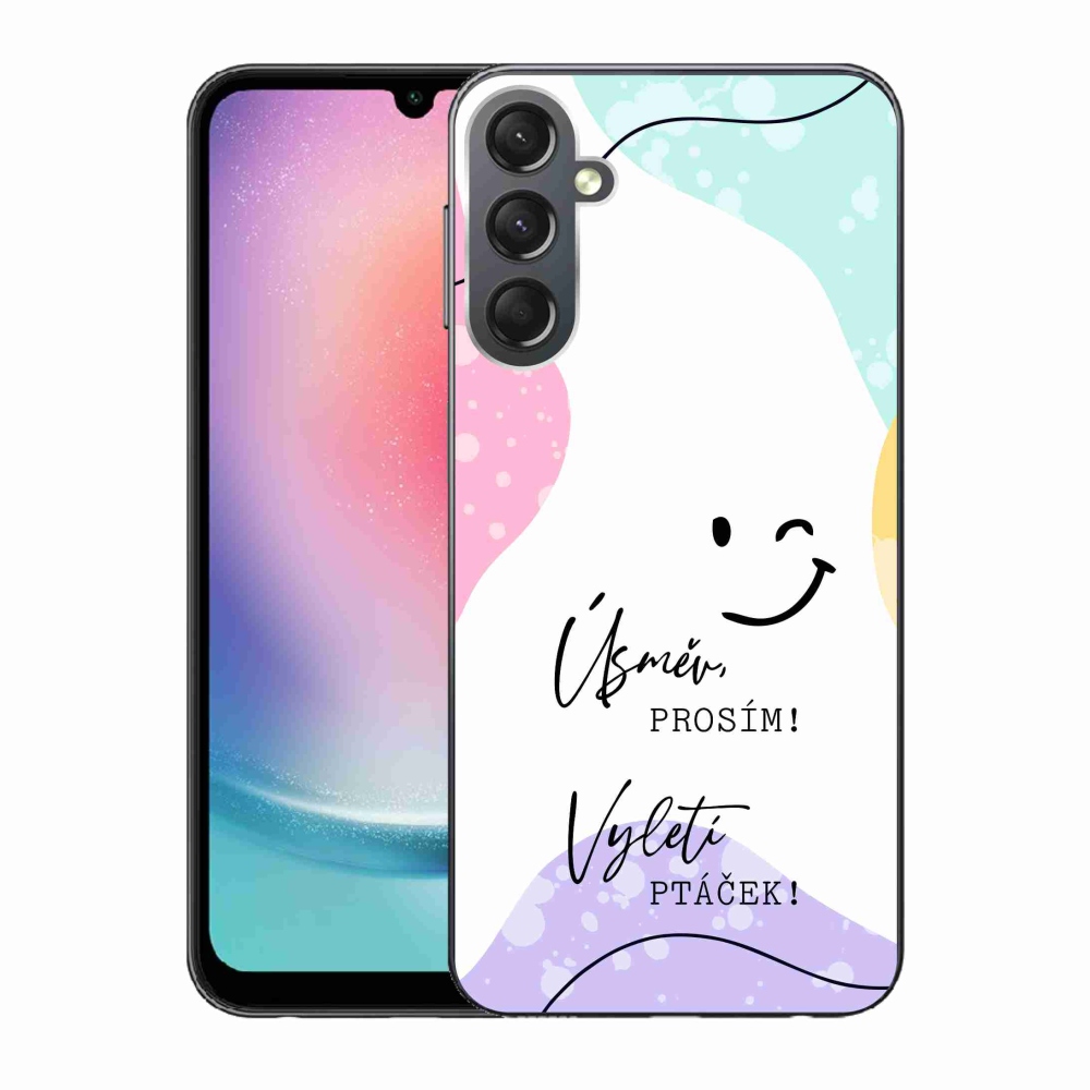 Gelový kryt mmCase na Samsung Galaxy A24 - vtipný text 4 bílé pozadí