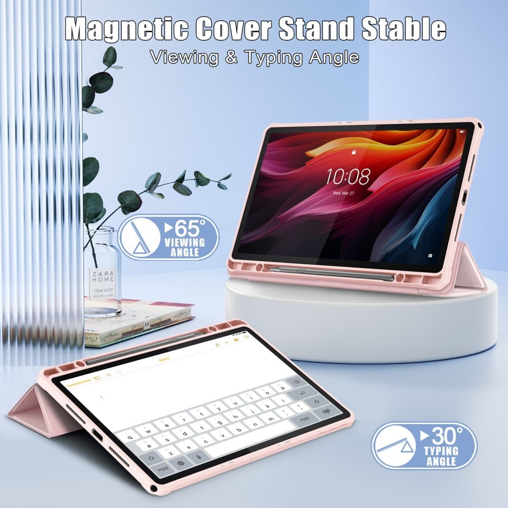 Case chytré zavírací pouzdro na tablet Lenovo Tab K11 Plus - růžové