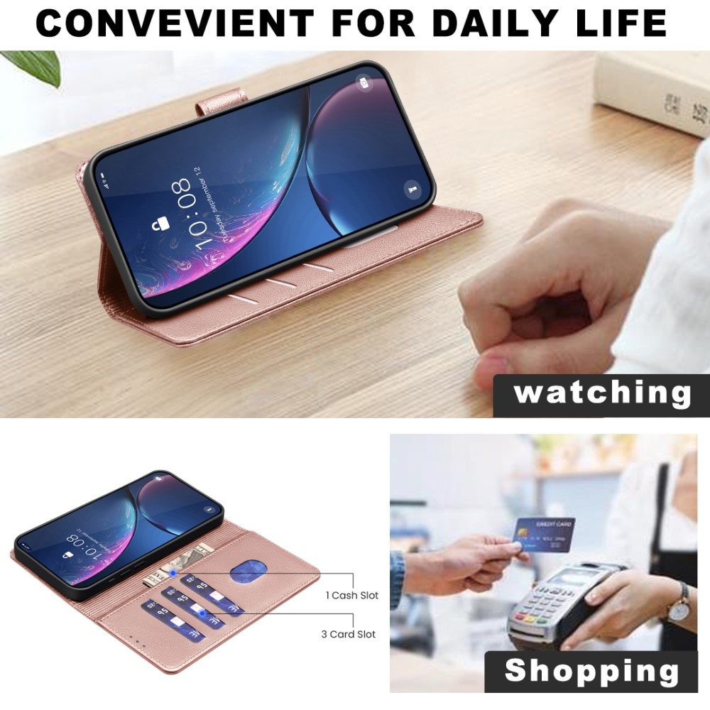 BINFEN knížkové pouzdro na Xiaomi 15 Pro - růžovozlaté