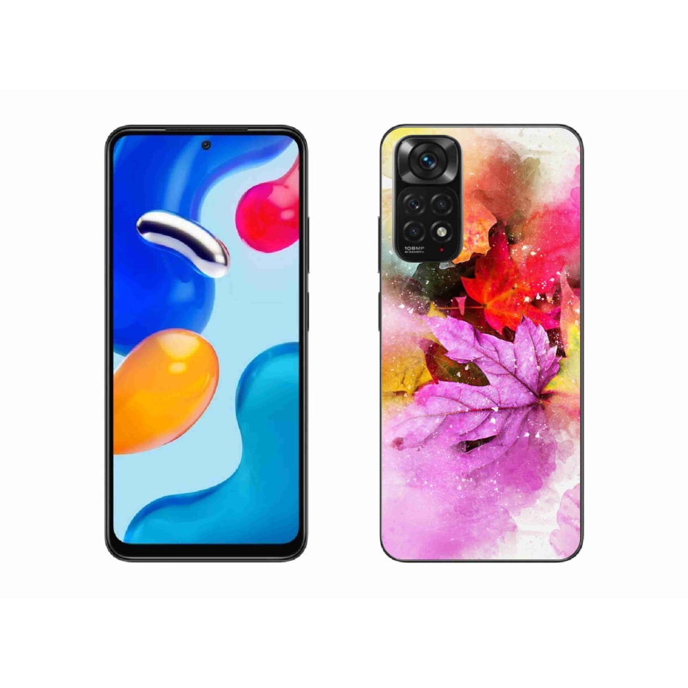 Gelový kryt mmCase na Xiaomi Redmi Note 11S 4G - barevné listy