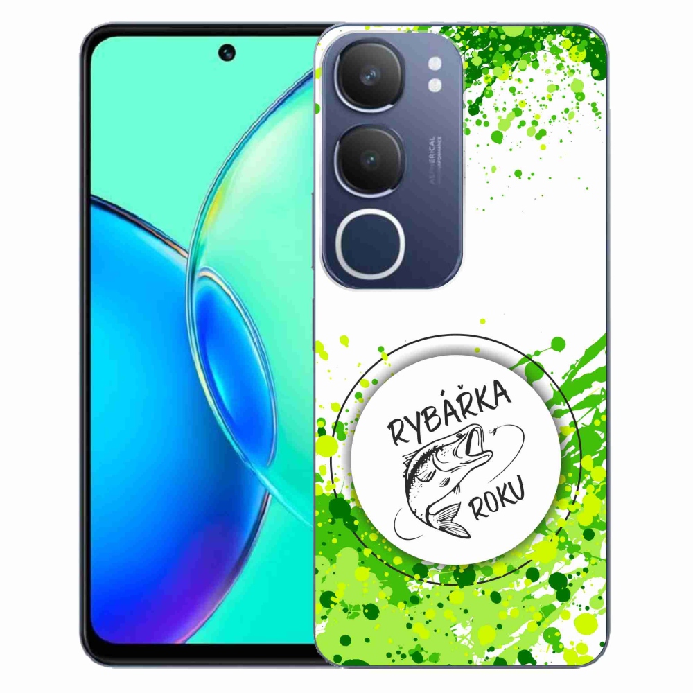 Gelový kryt mmCase na Vivo Y19s - rybářka roku bílé pozadí