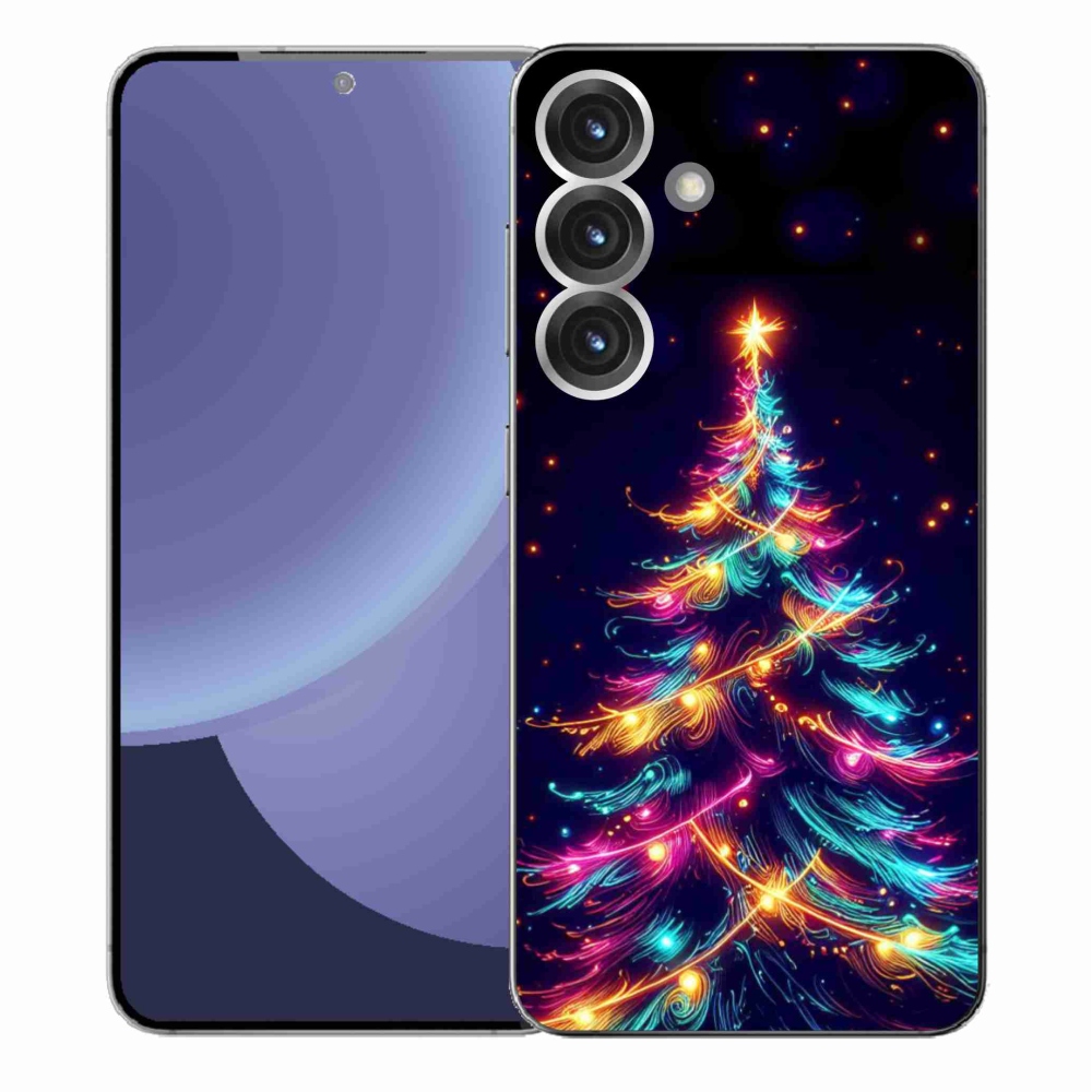 Gelový kryt mmCase na Samsung Galaxy S25+ - neonový vánoční stromek